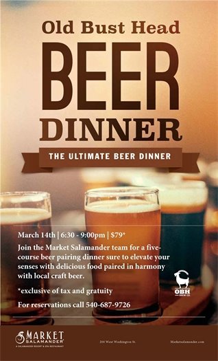 Market Salamander, Old Bust Heard Beer Dinner