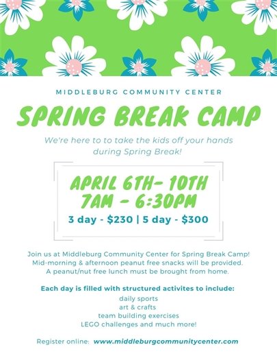 MB Community Center, Spring Break Camp