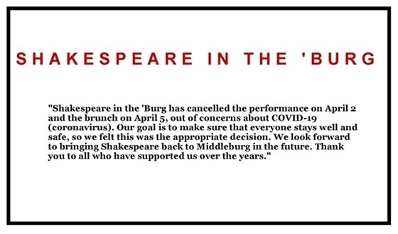 Shakespeare in the Burg-CANCELLED