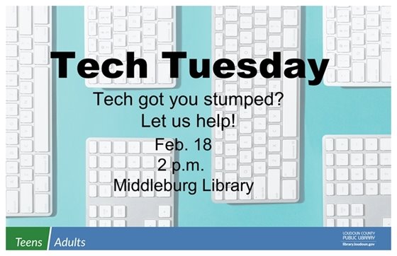Middleburg Library, Tech Tuesday flyer
