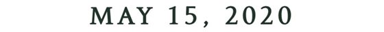 MAY 15, 2020