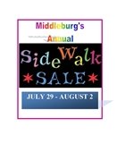 Middleburg Sidewalk Sale: July 29 - August 2