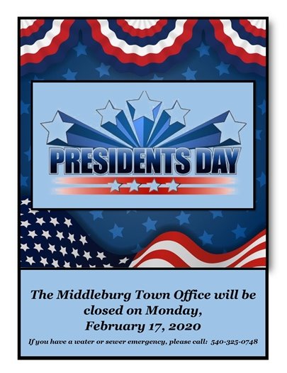 President's Day-office closed sign