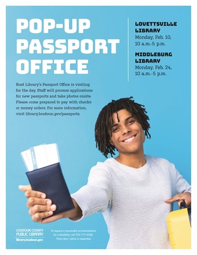 Middleburg Libaray, Pop-up Passport flyer